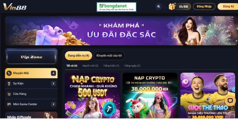Dễ dàng nhận thưởng hấp dẫn khi đến với Vin88